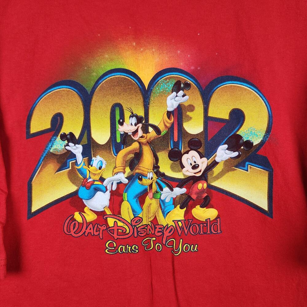 Vintage Walt Disney World Shirt Mens 2XL Mickey Goofy Donald Pluto Graphic Logo